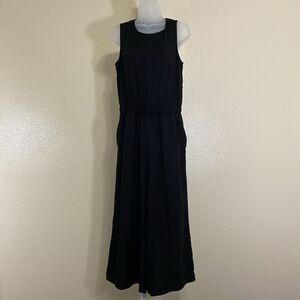 Eileen Fisher 100% Irish Linen Black Dress Romper Size XS